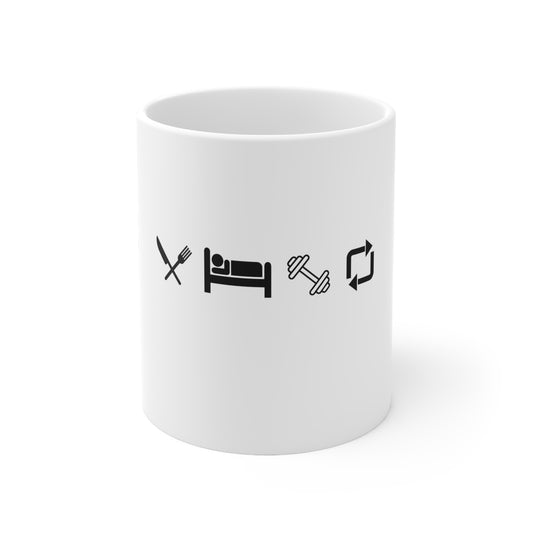 Eat Sleep Gym Repeat Mug