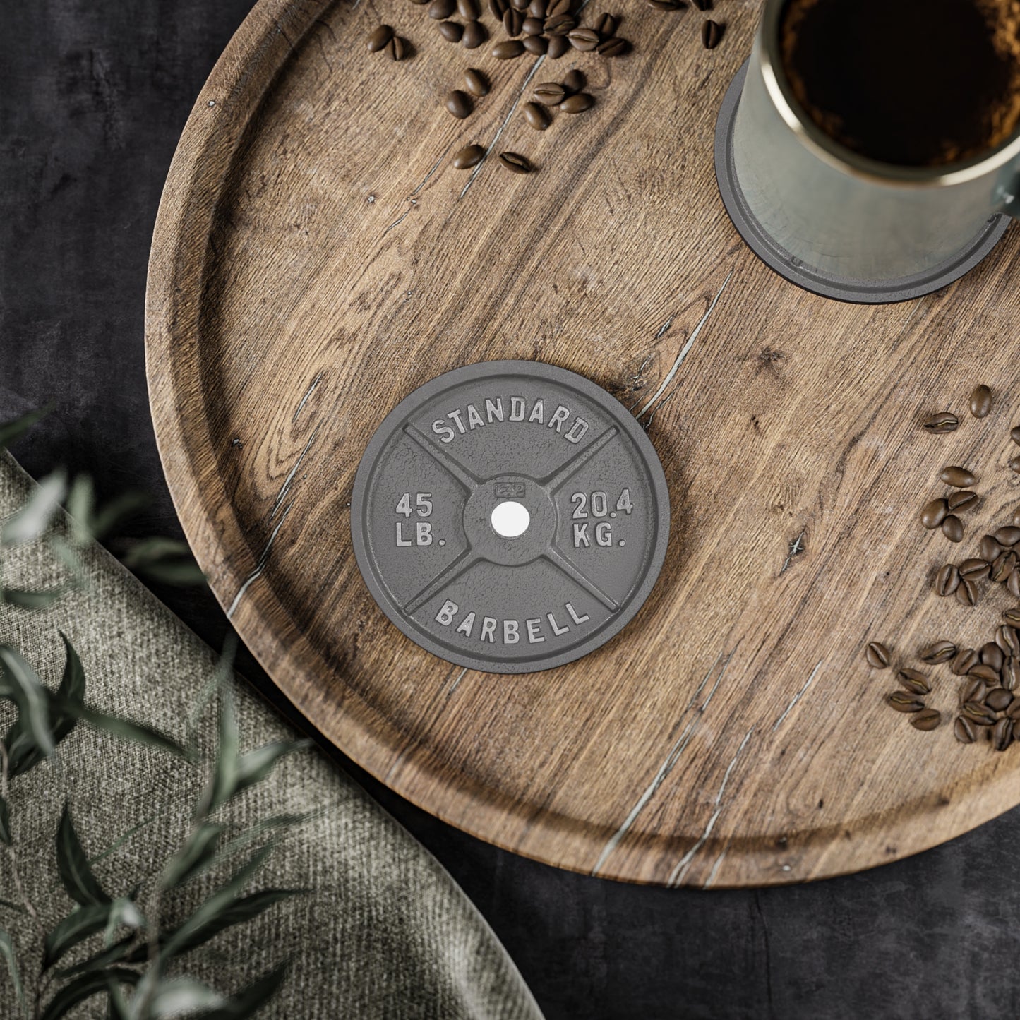 Barbell Drink Coaster